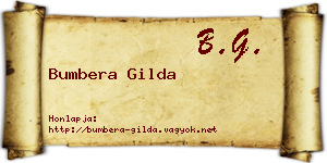 Bumbera Gilda névjegykártya